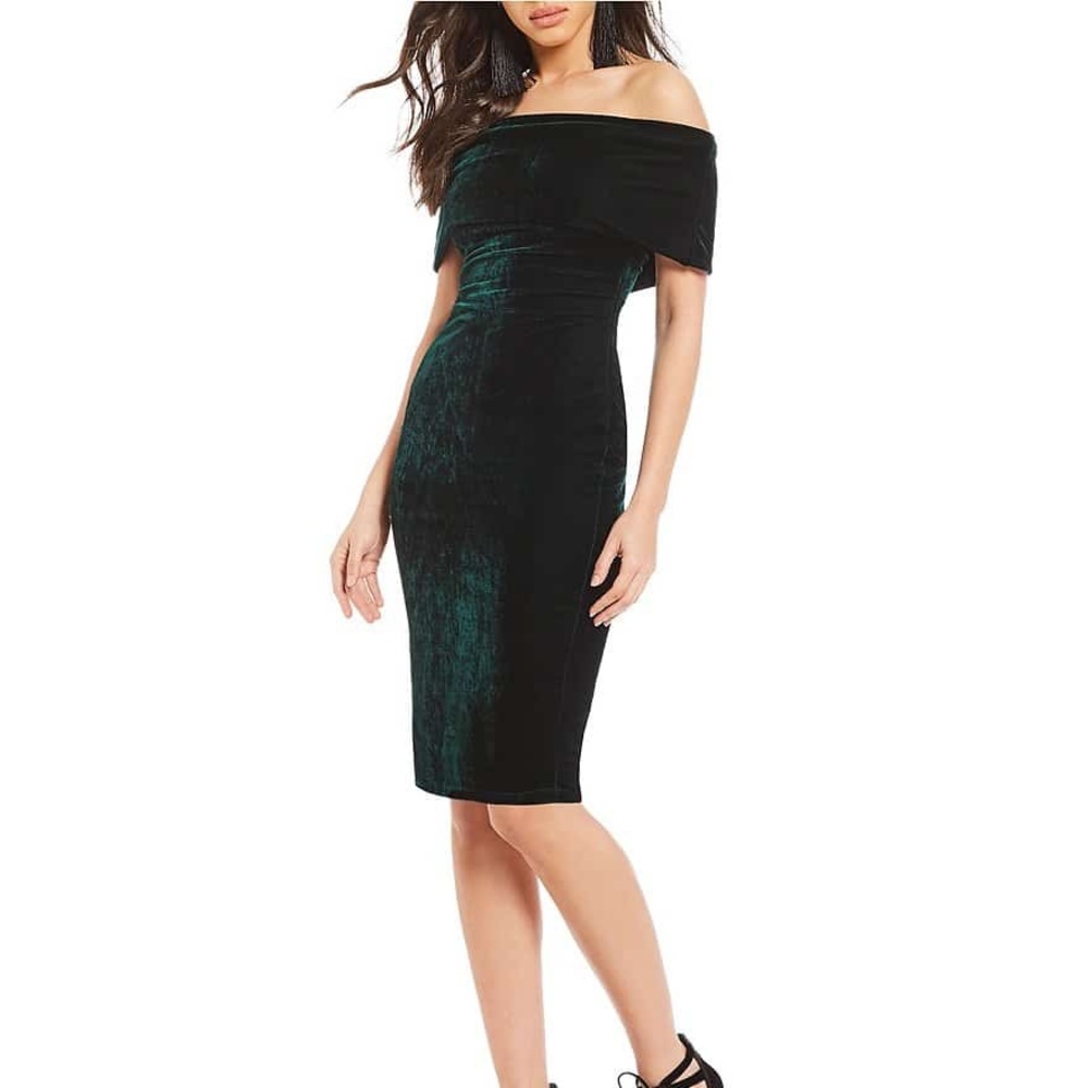 Green Velvet Bodycon Dress